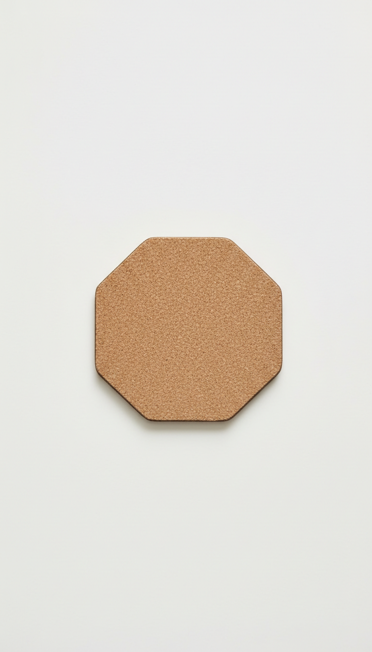 Cork Hexagonal Coaster Natural Texture